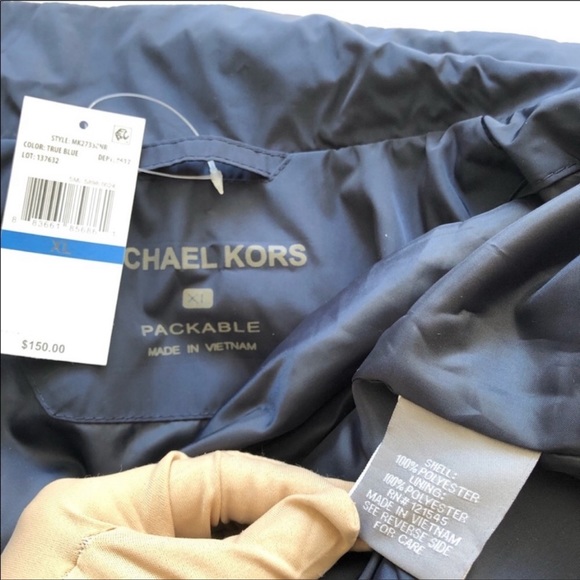 Black Friday / Cyber Monday MK Contrast Collar Rain Jacket New With Tag Size XL - Picture 8 of 8